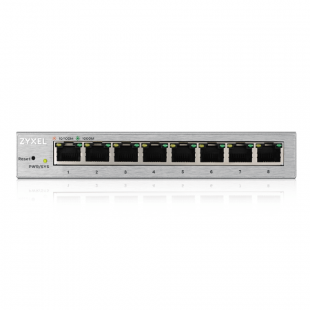 GS1200-8 - Switch Smart Administrable 8 ports Gbps RJ45 - non rackable - fanless